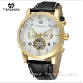 FORSINING A165 belt tourbillon men's watch waterproof business luxury automatic mechanical watch